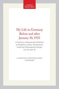 My Life in Germany Before and after January 30, 1933_cover