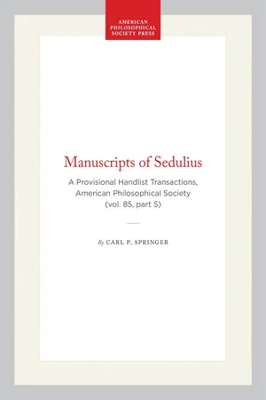 Manuscripts of Sedulius