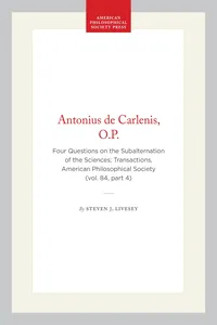 Antonius de Carlenis, O.P._cover
