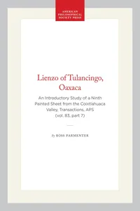 Lienzo of Tulancingo, Oaxaca_cover