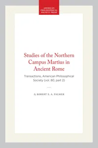 Studies of the Northern Campus Martius in Ancient Rome_cover
