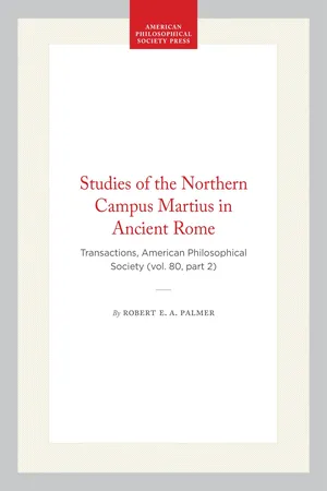 Studies of the Northern Campus Martius in Ancient Rome