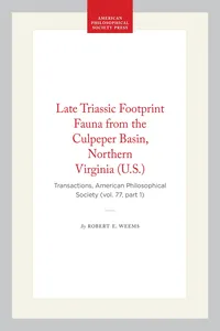 Late Triassic Footprint Fauna from the Culpeper Basin, Northern Virginia_cover