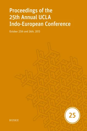 Proceedings of the 25th Annual UCLA Indo-European Conference