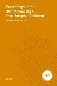 Proceedings of the 30th Annual UCLA Indo-European Conference_cover