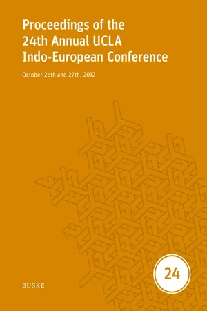 Proceedings of the 24th Annual UCLA Indo-European Conference