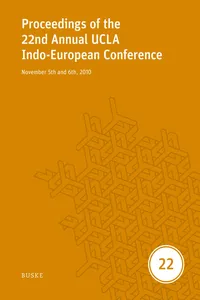 Proceedings of the 22nd Annual UCLA Indo-European Conference_cover