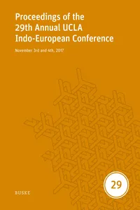 Proceedings of the 29th Annual UCLA Indo-European Conference_cover