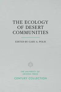 The Ecology of Desert Communities_cover