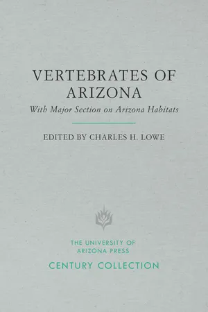The Vertebrates of Arizona