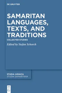 Samaritan Languages, Texts, and Traditions_cover