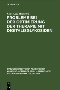 Probleme bei der Optimierung der Therapie mit Digitalisglykosiden_cover