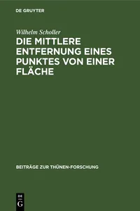 Die mittlere Entfernung eines Punktes von einer Fläche_cover