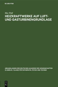 Heizkraftwerke auf Luft- und Gasturbinengrundlage_cover