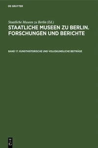Kunsthistorische und volkskundliche Beiträge_cover