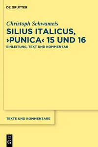 Silius Italicus, ›Punica‹ 15/16_cover