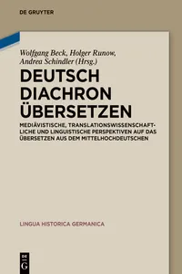 Deutsch diachron übersetzen_cover
