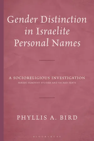 Gender Distinction in Israelite Personal Names