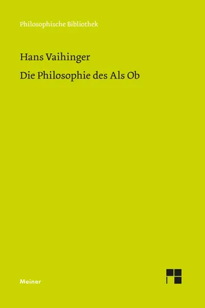 Die Philosophie des Als Ob