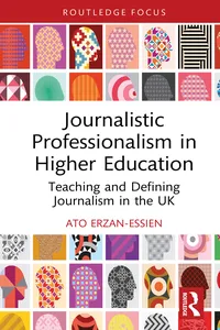 Journalistic Professionalism in Higher Education_cover