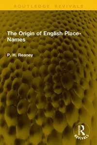 The Origin of English Place-Names