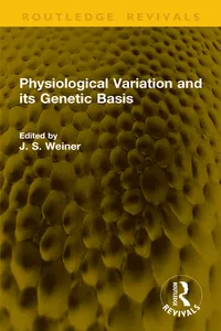 Physiological Variation and its Genetic Basis_cover