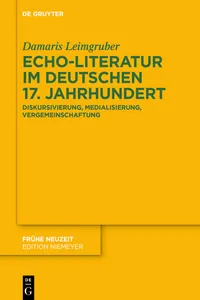Echo-Literatur im deutschen 17. Jahrhundert_cover