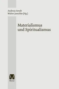 Materialismus und Spiritualismus_cover