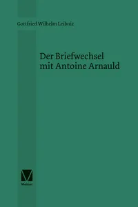 Der Briefwechsel mit Antoine Arnauld_cover