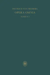Opera omnia, Tomus III. Schriften zur Naturphilosophie und Metaphysik_cover