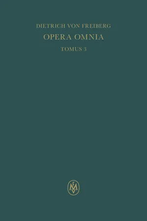 Opera omnia, Tomus III. Schriften zur Naturphilosophie und Metaphysik