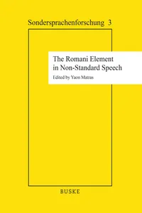 The Romani Element in Non-Standard Speech_cover
