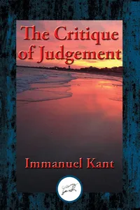 The Critique of Judgment_cover