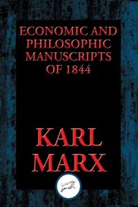 Economic and Philosophic Manuscripts of 1844_cover