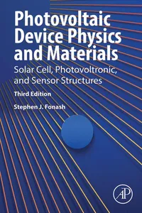 Photovoltaic Device Physics and Materials_cover