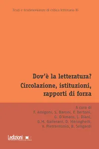 Dov'è la letteratura? Circolazione, istituzioni, rapporti di forza_cover