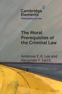 The Moral Prerequisites of the Criminal Law_cover
