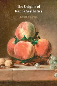 The Origins of Kant's Aesthetics_cover