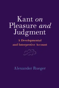 Kant on Pleasure and Judgment_cover