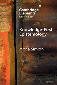 Knowledge-First Epistemology_cover