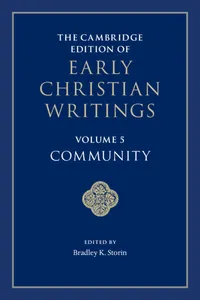 The Cambridge Edition of Early Christian Writings: Volume 5, Community_cover