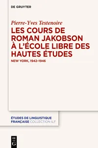 Les cours de Roman Jakobson à l’École libre des hautes études_cover