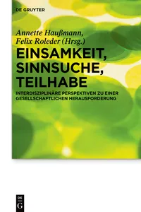 Einsamkeit, Sinnsuche, Teilhabe_cover