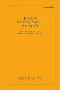 Lernen, in der Welt zu sein_cover