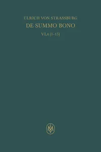 De summo bono. Liber VI, Tractatus 4,1–15_cover