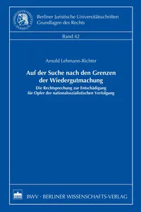 Auf der Suche nach den Grenzen der Wiedergutmachung_cover