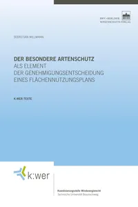Der besondere Artenschutz als Element der Genehmigungsentscheidung eines Flächennutzungsplans_cover