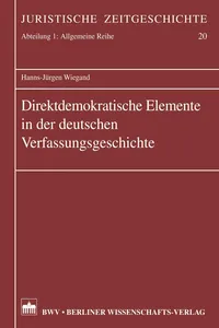 Direktdemokratische Elemente in der deutschen Verfassungsgeschichte_cover
