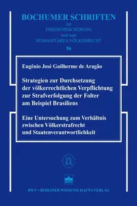 Strategien zur Durchsetzung der völkerrechtlichen Verpflichtung zur Strafverfolgung der Folter am Beispiel Brasiliens