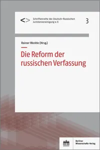 Die Reform der russischen Verfassung_cover